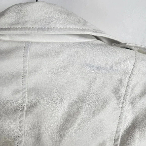 Superdown Faux Leather Moto Jacket White Womens Size XS. - Picture 6 of 9